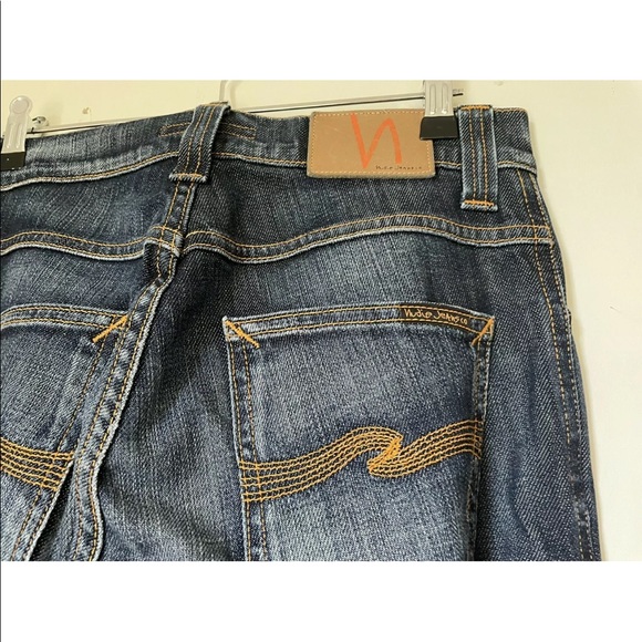Nudie Jeans Co Slim Jim Mens Jeans Size W30 L32 Straight Blue Denim Cold Denim - Picture 8 of 11